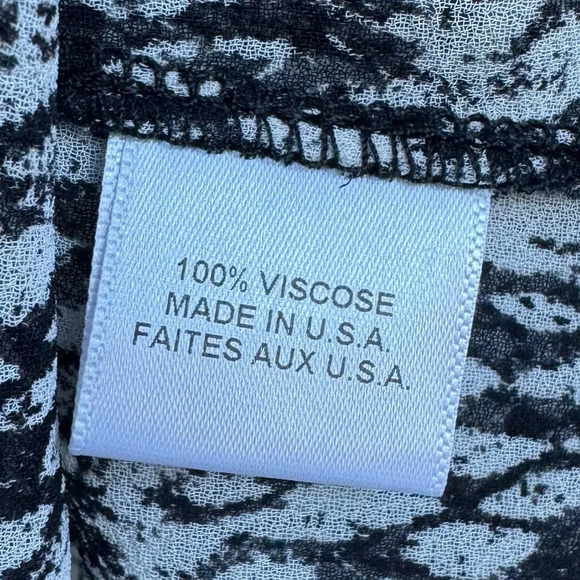 MISA LOS ANGELES | Giana Snakeskin Top | Long Sleeve SemiSheer Smocked Blouse XS - Picture 11 of 12